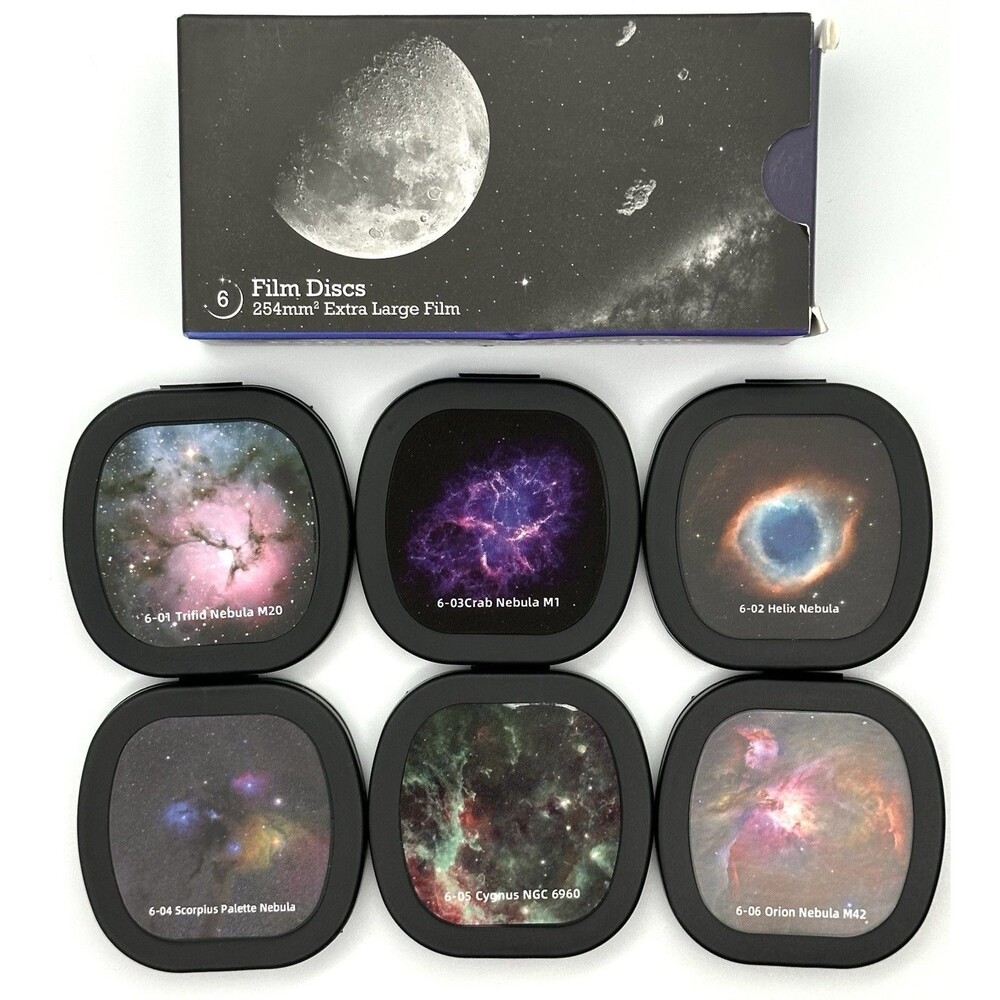NIB 6pk Galaxy Meteor Projector Film Discs Extra Large 254mm² Nebula 2 Slide Set